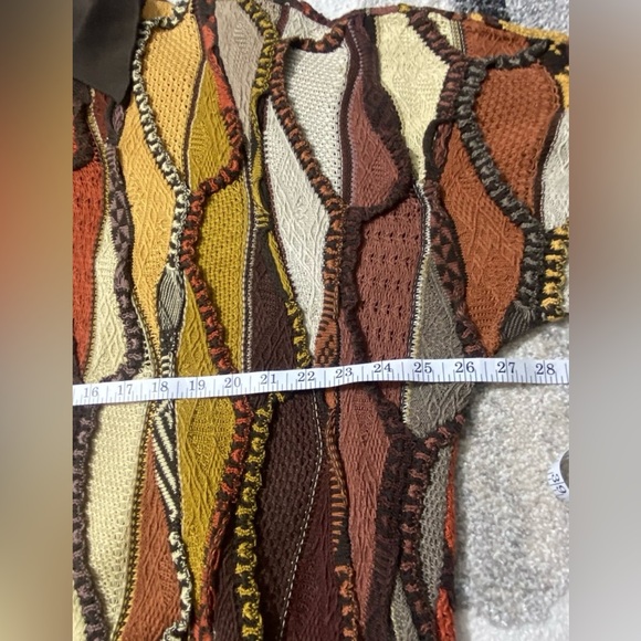 Vintage 80’s COOGI sweater %100 cotton - Button collar Sz. Large - Picture 8 of 9